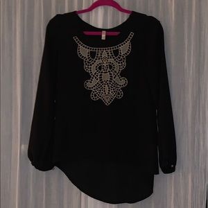 High low long sleeve top